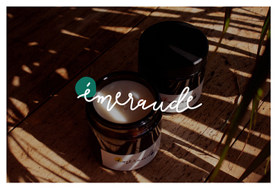 Emeraude — Natural scented candles art direction branding font graphic design identity logo
