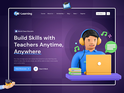 E-Learning Heroes codeflash creative design e learning education elearning heroes landingpage learning online course platform ui uidesign uiux ux uxui web website