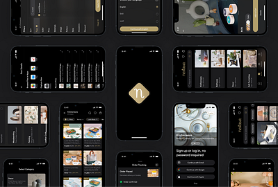 Nestasia App Design - Concept dark mode e commerce product design