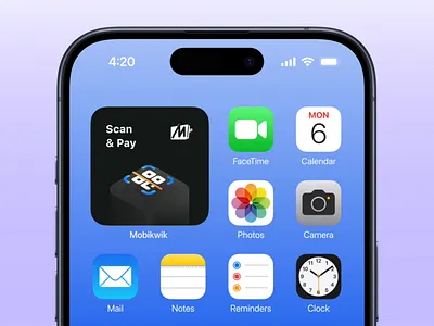 Mobikwik iOS Widget fintech fintechapp ios ioswidget mobilebanking ui uidesign upi widget