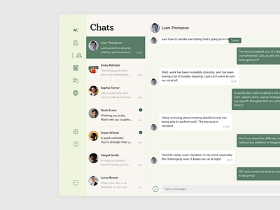 Web Messenger UI chats design graphic design messenger ui uiux ukraine ux webdesign