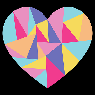 Geometric Heart fun logo romatic