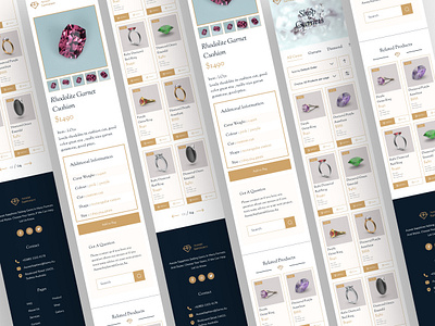 Aussie Sapphires - Website Responsive, Jewellery Marketplace. android brand branding brandmark design ecommerce figma ios minimalist product product design responsive ui ui design uiux uiux design web web design website website design