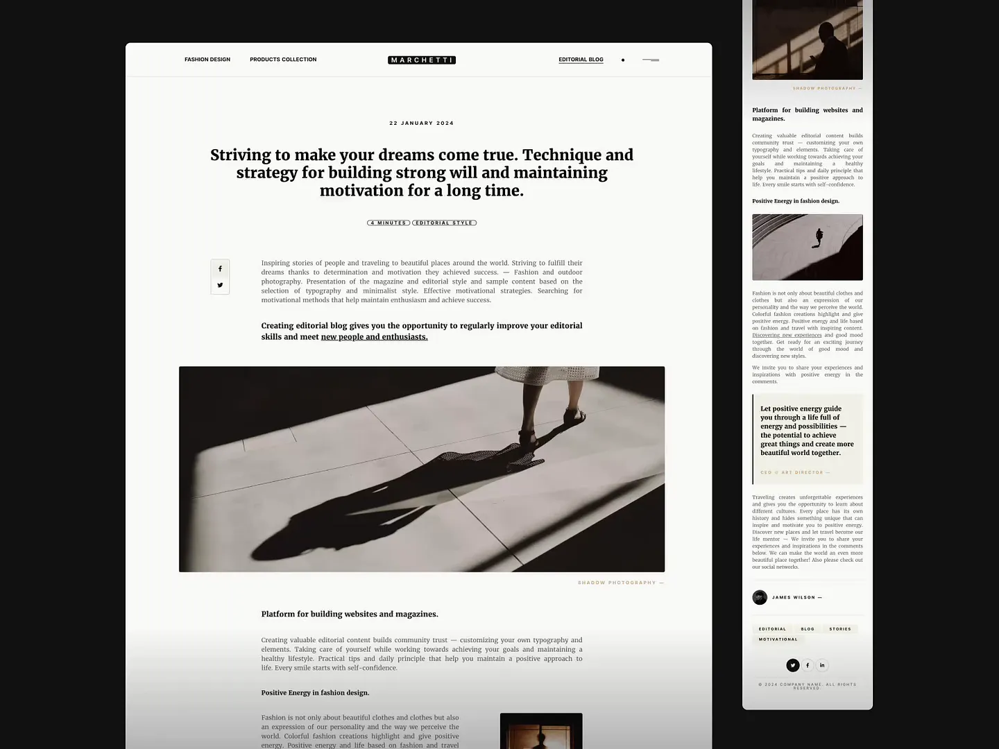 Innovative Editorial Website Design Concepts