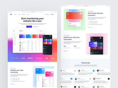 Dashboard Landing Page dashboard figma gradient homepage landing page landing page template site web web design website