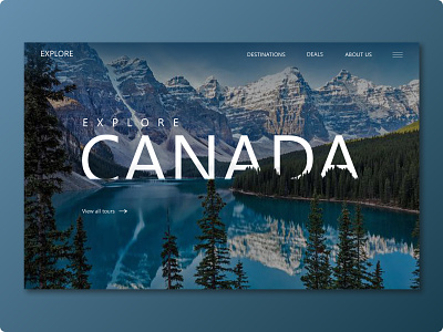Canada Concept canada concept design journey tour travel trip ui ux web design