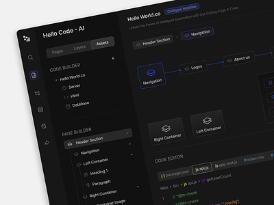 Hello Code - AI code transform code coding dashboard ui uiux user experience user interface ux