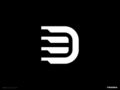 monogram letter D logo exploration .006 brand branding design digital geometric graphic design icon letter d logo marks minimal modern logo monochrome monogram negative space