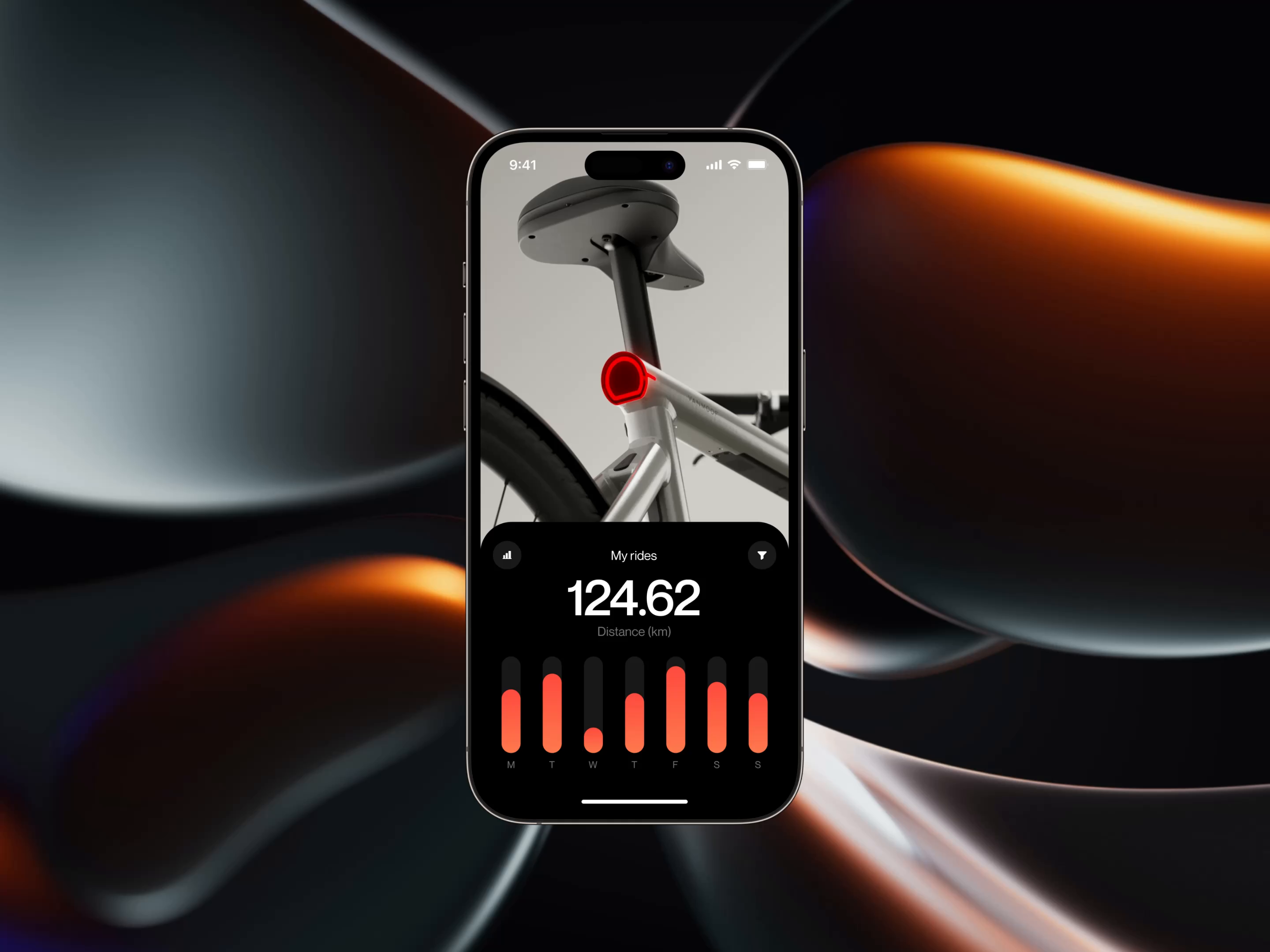 Example of CycleMe® - Tracker App/ Cycling Animation/ Mobile UI