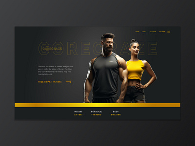 Concept for the home page of a gym concept design fitness fitness club gym sport ui ux web design