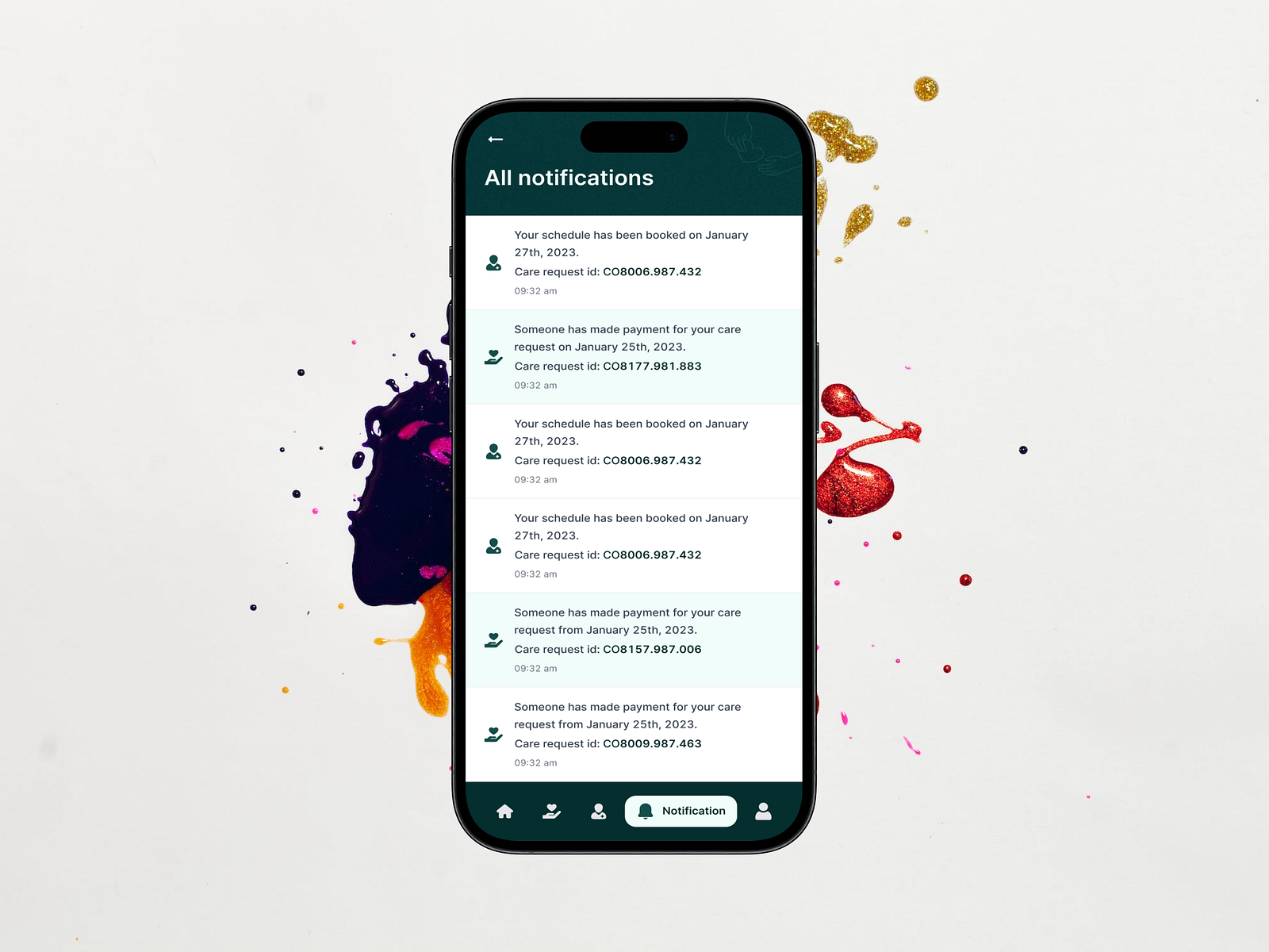Notification UI by Akib Ahmad on Dribbble