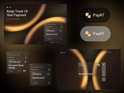 PayAT: Website UI Design agency app design branding business cards credit card design finance app gidebook glass cards glass morphism graphic design landing page onboarding ui ui design uiux web app web design website