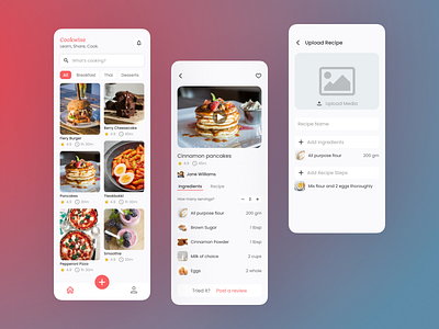 Cookwise - Learn and Teach Cooking app design cooking cooking app food food app home screen landing page learn cooking recipe recipe app ui ui design ux ux design