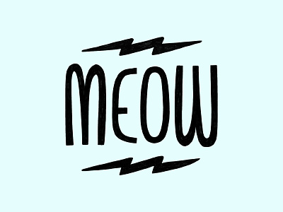 Meow Mug art licensing illustration lettering meow