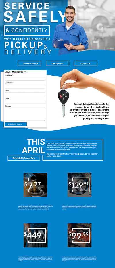 Automotive Service Landing Page