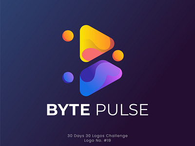 Byte Pulse | Tech Logo brand logo branding byte pulse custom logo digital logo gradient graphic design illustrator logo logo design logos minimal logo minimalist minimalistic modern modern logo tech logo technology template ui