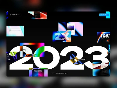 💥 Framer: 2023 Year in Review 2023 2024 animation data framer interactions interactive metrics review scroll stats summary ui web web design website