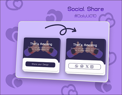 Modal For Social Share Design - DailyUI Day010