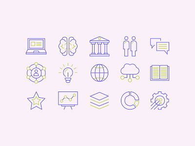 Icons for Innovation and Science abstract branding color design graphic design icon icon design icons illustration innovation minimal paulegu science