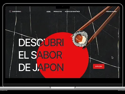 Sushi Website Design UI animation branding graphic design logo ui website