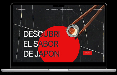 Sushi Website Design UI animation branding graphic design logo ui website