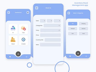 Stock Management App dribbble shots mobile app stock management application ui design