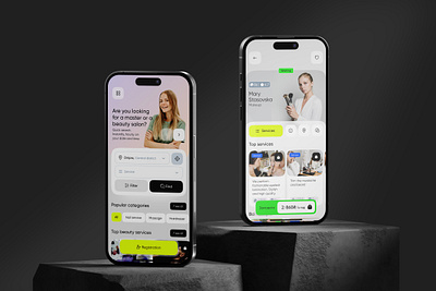 ServiceSeeker Mobile App for Beauty Services app beauty beauty salon beauty services dashboard managment mobile ui ux women
