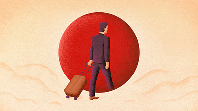 Leaving for Japan boarding expat immigration japan leaving luggage mist moongate