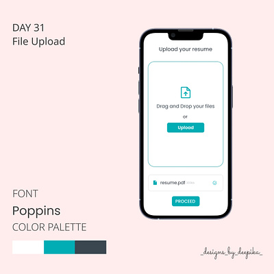 Day 31 of #50daysofdesign file mobile poppins ui upload