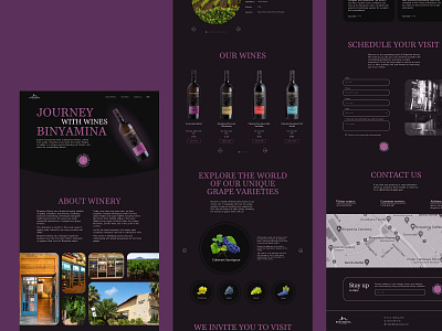 Winery landing Page branding concept design grape homepage landing main page ui ux web web design webdising website wine winemaker winery