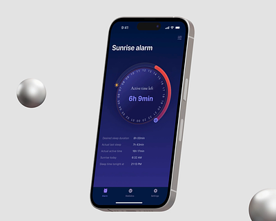 Smart Alarm Clock 3d mockup alarm clock animated ui animation mobile better sleep dark ui mobile app sleep assistant sleep tracker smart alarm spline