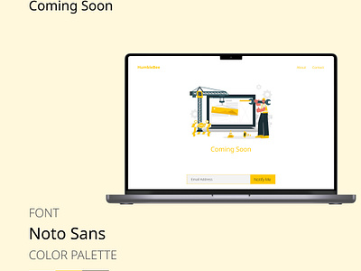 Day 48 of #50daysofdesign coming soon design noto sans page sans ui website