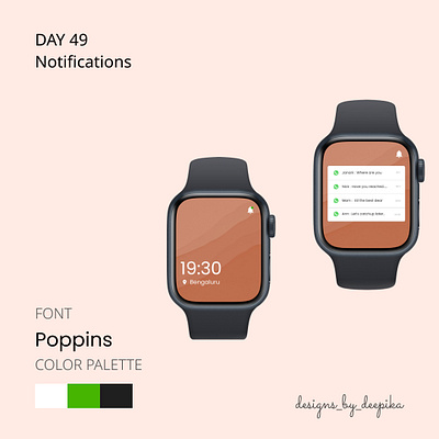 Day 49 of #50daysofdesign design notifications poppins ui watch