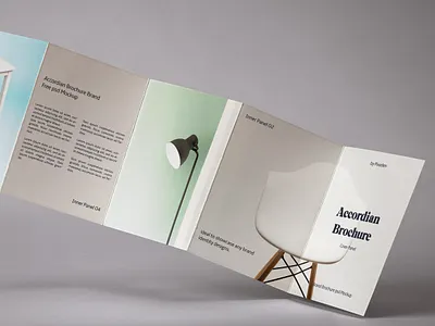Free Branding Accordion Brochure Psd Mockup branding mockup brochure mockup print mockup