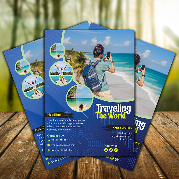 Travel Flyer Design by Mahfuzur Rahaman on Dribbble