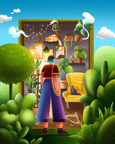 Enter the door of your house ⭐️ 2d 3d animation art branding colors design dribbble graphic design illustration illustrator illustrators logo motion graphics ui
