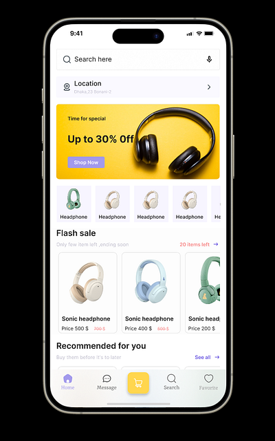 Ecommerce app home page ui design app design homeui ui ux