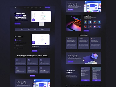 ChatGPT Plugin | Landing page ai benefits chatgpt dark landing page plugin ui ux webflow