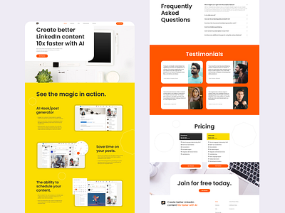 Content Creator | Landing page ai content creator development plans pricing testimonials webflow