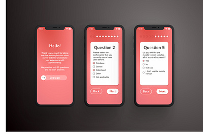 Survey Screen Design animation design screen survey ui