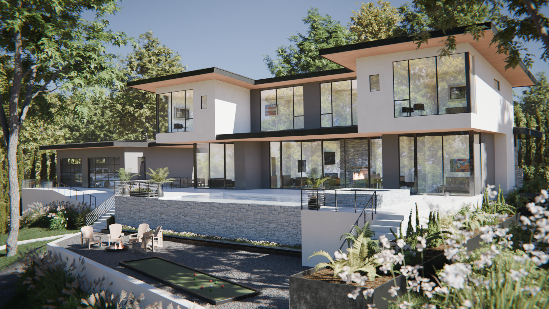 Horseshoe Bay arch architecture archviz blender house render visualization viz