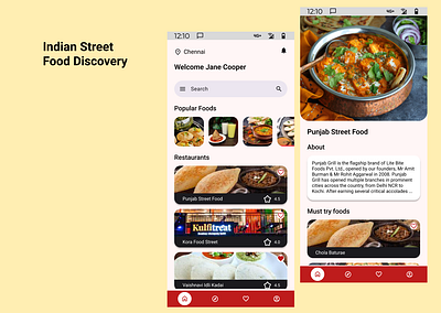 Street Food App daily challenge design figma food food app foods mobile app street food ui