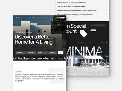 Minima : Real Estate Website animation branding design graphic design motion graphics ui ui ux
