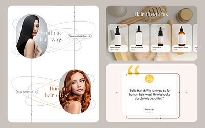 Hair & Wig E-commerce Site design ecommerce graphic design ui ux web design