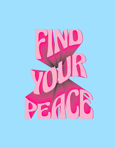 Find your peace graphic design logo
