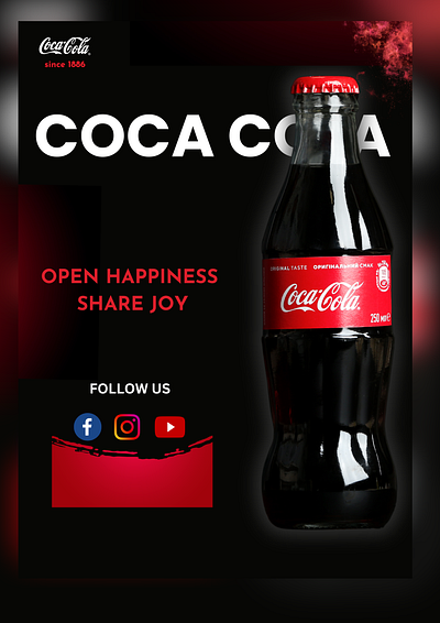 Coca Cola Poster 3d animation branding graphic design logo motion graphics ui