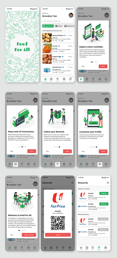 Food For All UI UX Design digitalcommerce ecommerceapp fooddelivery foodforall mobileappdesign orderwithease responsivedesign ui uiuxdesign userexperience