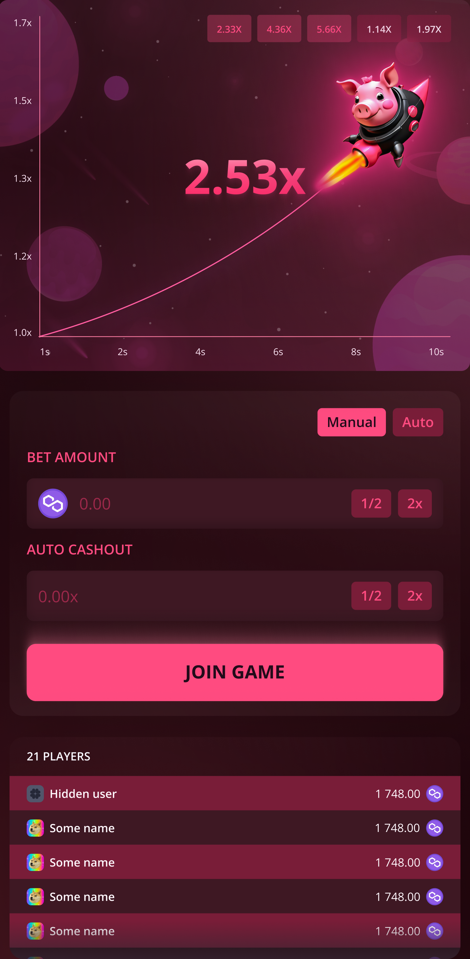 Example of Crash Game Source Code / Api