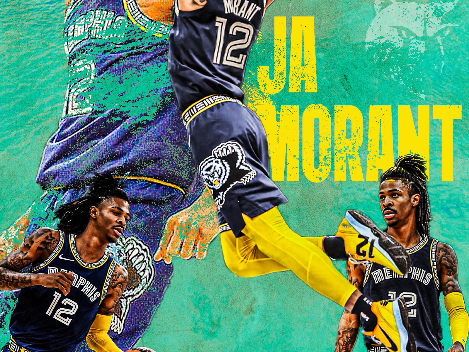 JA MORANT STREET ART POSTER/COVER 24' by Armstrong Ogboanor on Dribbble