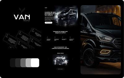 Van prestige website and composants branding design figma graphic design logo minimalist ui webflow website